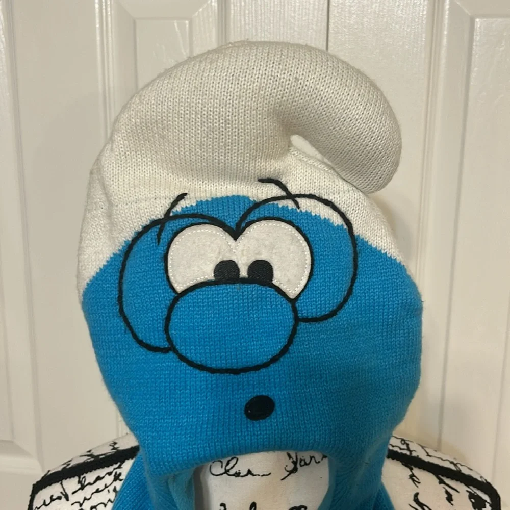 Smurf Winter Knit Fleece Hat